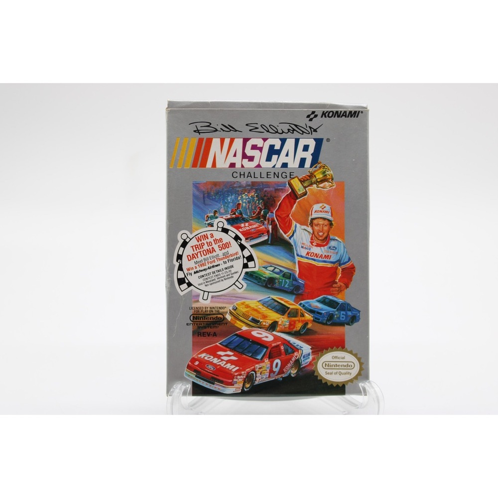 NES Bill Elliott's NASCAR Challenge Box Only & Foam Insert 1990 Nintendo no game